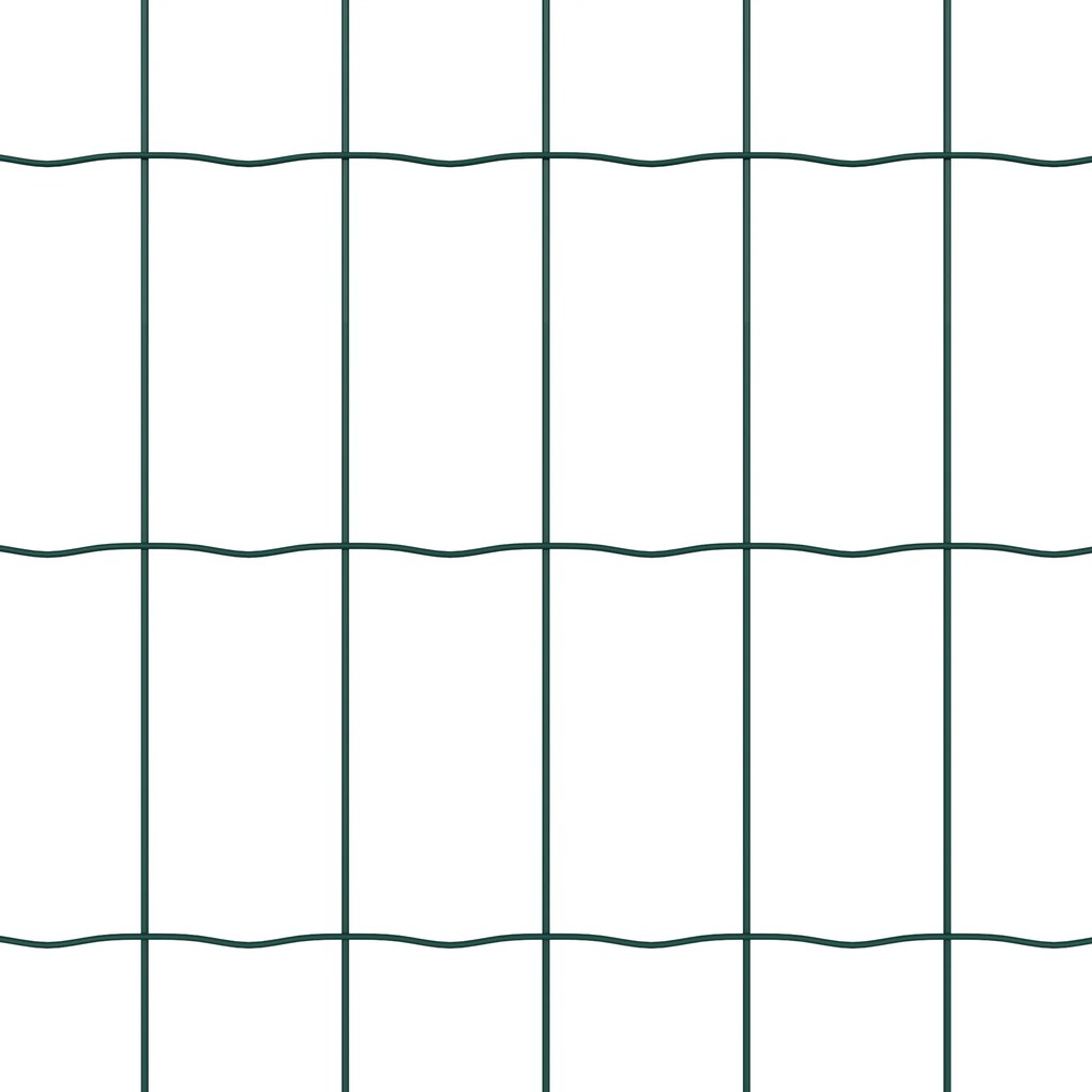 Cerca Euro com 7 Postes Flangeados 1.5x10 m Aço Galvanizado