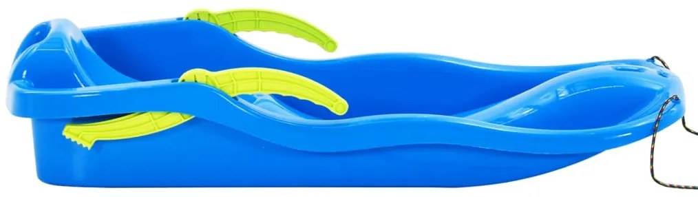 Trenó com travões 87x40x18 cm polipropileno azul