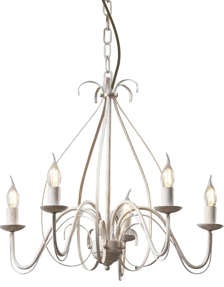 Lustre Clássico Creme 5-Luzes - Giuseppe