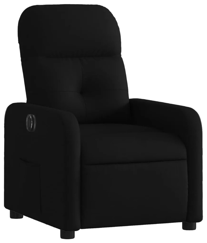 Poltrona elétrica reclinável tecido preto