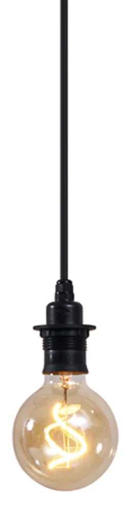 Candeeiro de teto exterior preto IP44 - Cava