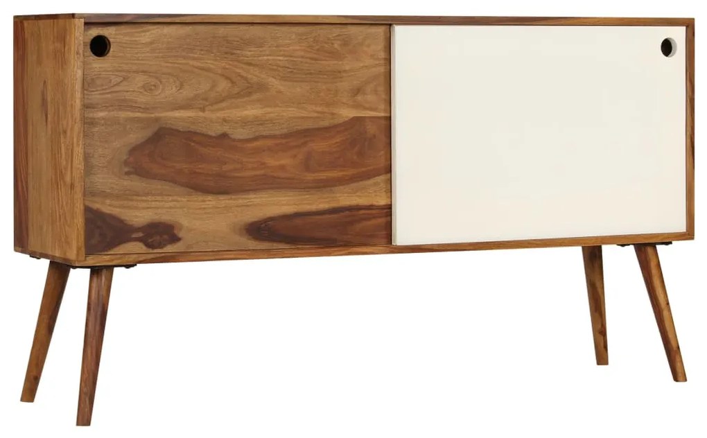 vidaXL Aparador em madeira de acácia maciça 118x30x66 cm