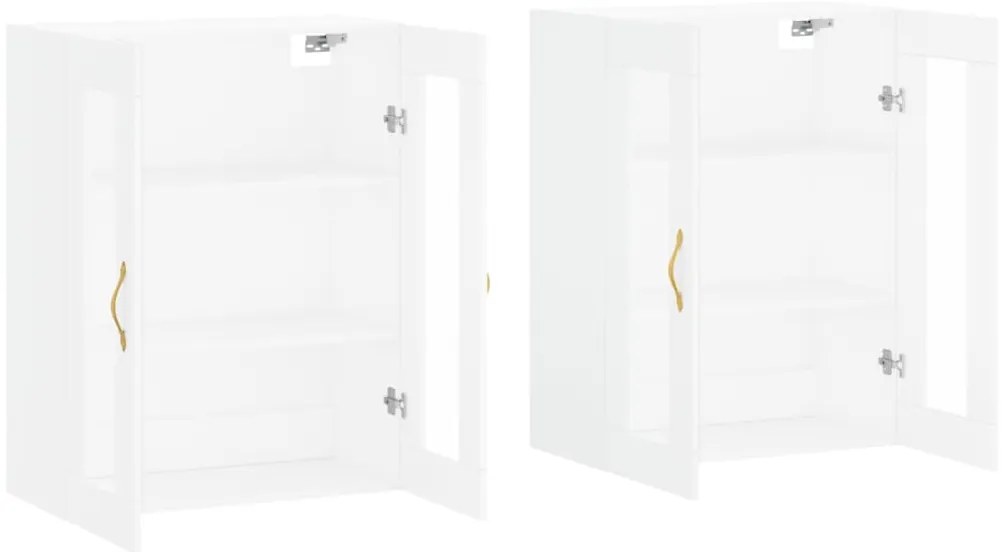 Móveis de parede 2 pcs derivados de madeira branco
