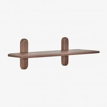 Estante De Parede Em Madeira Veleta ↔︎ 80 Cm & 1 Prateleira & Castanho-acácia Escuro - Sklum
