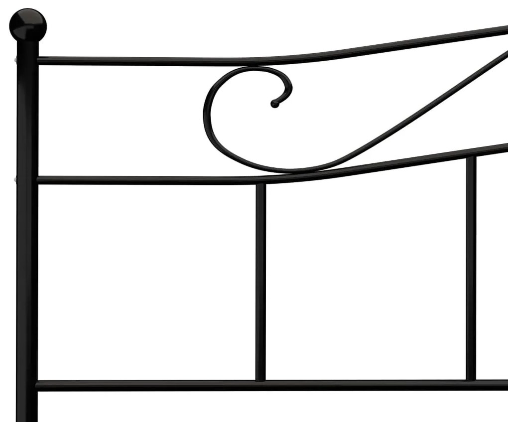 Estrutura de cama em metal 180x200 cm preto