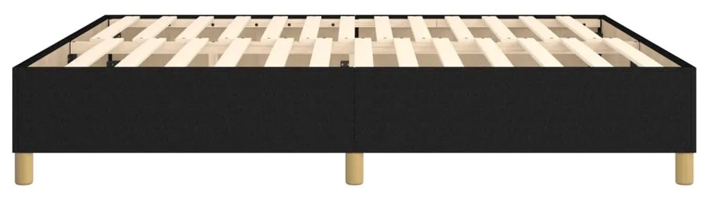 Estrutura de cama sem colchão 180x200 cm tecido preto
