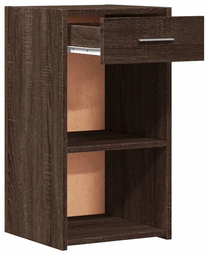 Mesa de cabeceira derivados de madeira carvalho castanho
