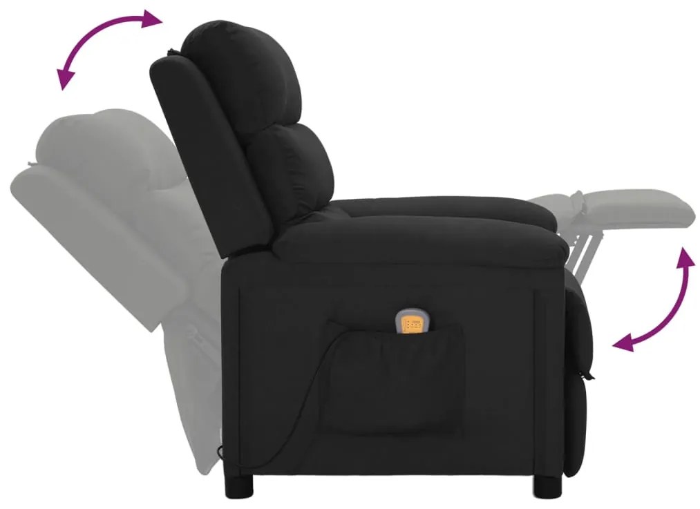 Poltrona de massagens tecido preto
