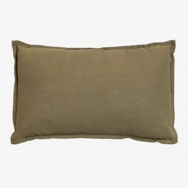 Almofada Retangular 35x50 Cm Em Algodão Elezar Verde Exército Claro - Sklum