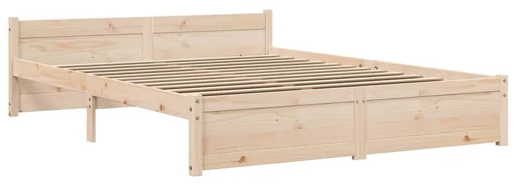 Estrutura de cama 140x190 cm madeira maciça