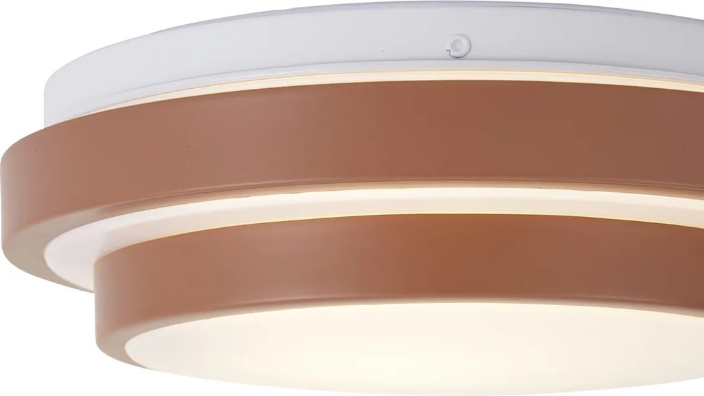 Plafon Moderno Sienna com Branco 25cm IP44 - Walden