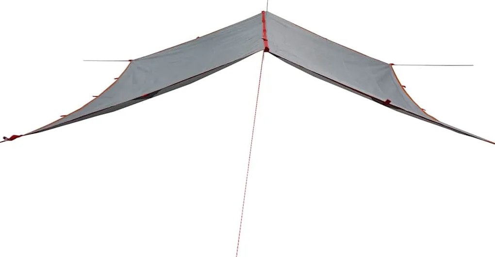 Lona de campismo 360x294 cm impermeável cinzento e laranja