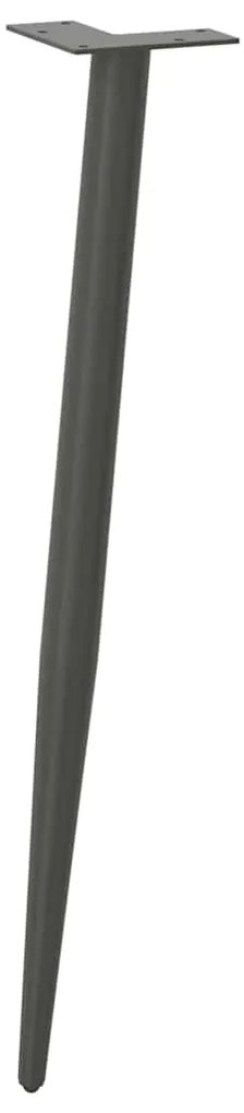 Pés de mesa de console formato cônico 4 peças antracite 72-73 cm aço