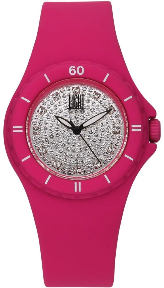 Relógio Feminino Light Time Silicon Strass (ø 36 mm)