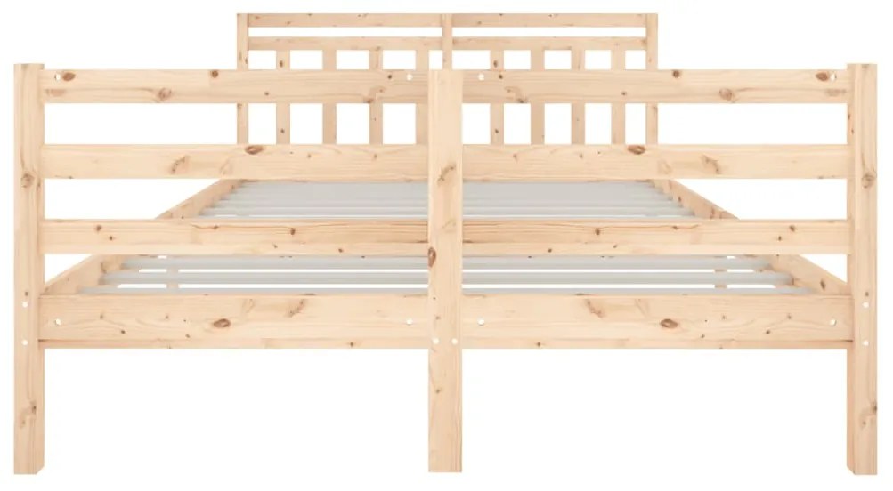 Estrutura de cama casal 135x190 cm madeira maciça