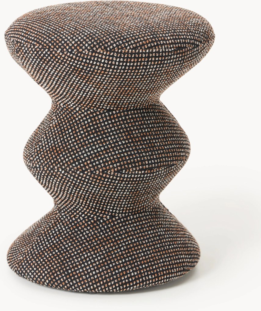 Mesa de apoio redonda estofada Zig Zag