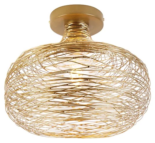 Candeeiro de teto design dourado - Sarella Design