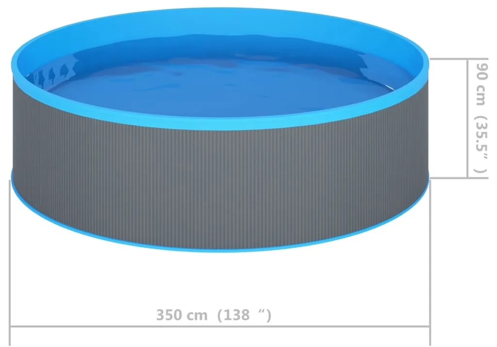 Piscina splasher 350x90 cm cinzento