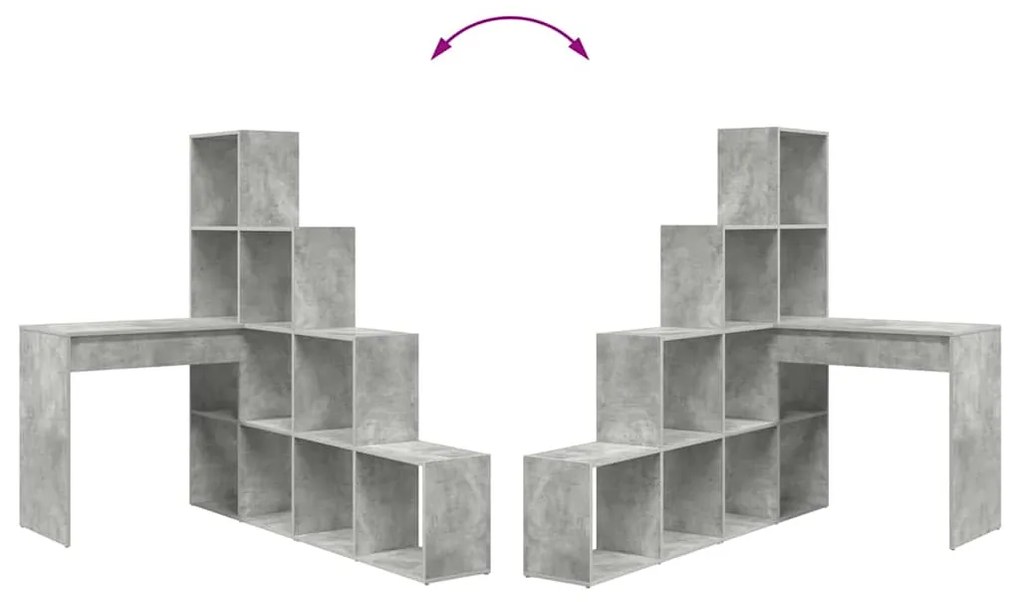 Secretária de canto Cinzento cimento 101,5 x 149,5 x 149,5 cm
