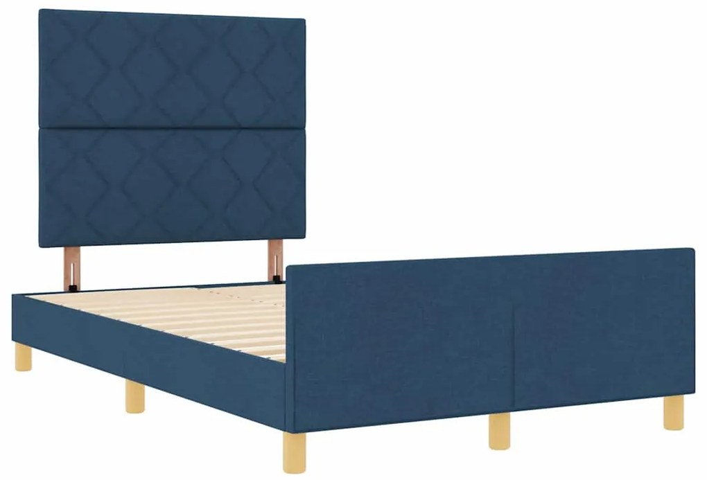 Cama Azul vidaXL 120x200 cm Tecido