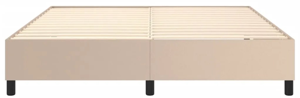 Estrutura de cama 180x200 cm couro artificial cappuccino