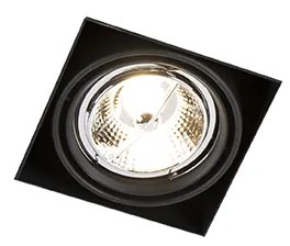 Foco embutido preto GU10 AR70 sem moldura - Oneon Moderno