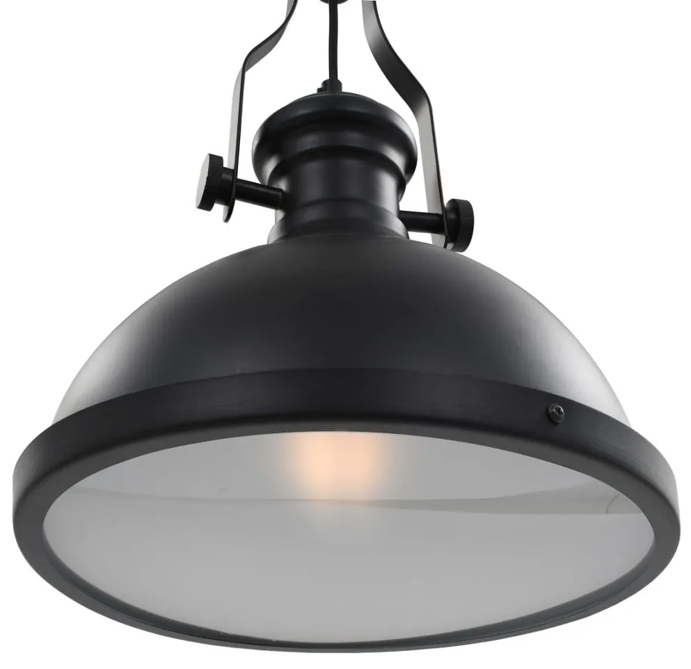Candeeiro de teto redondo E27 preto
