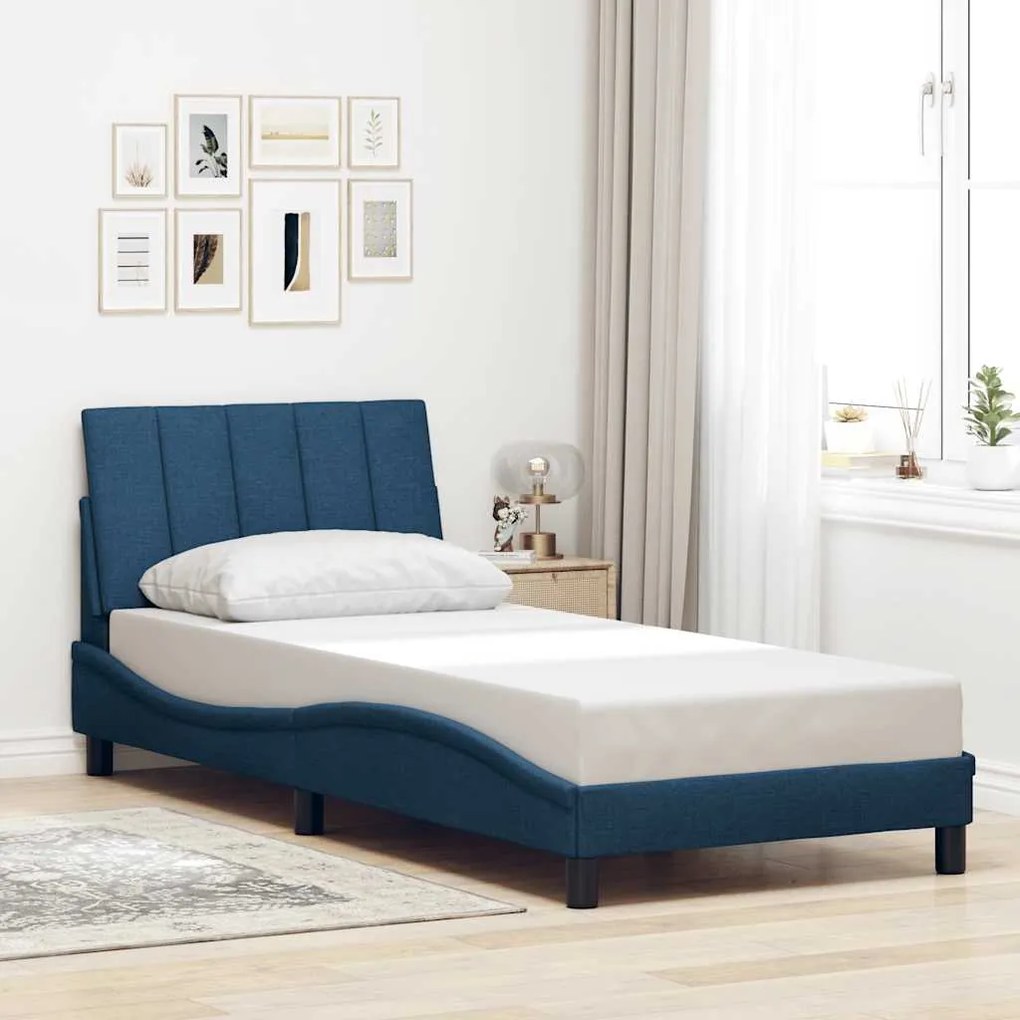 vidaXL Estrutura de cama sem colchão Hanko 80x200 cm azul