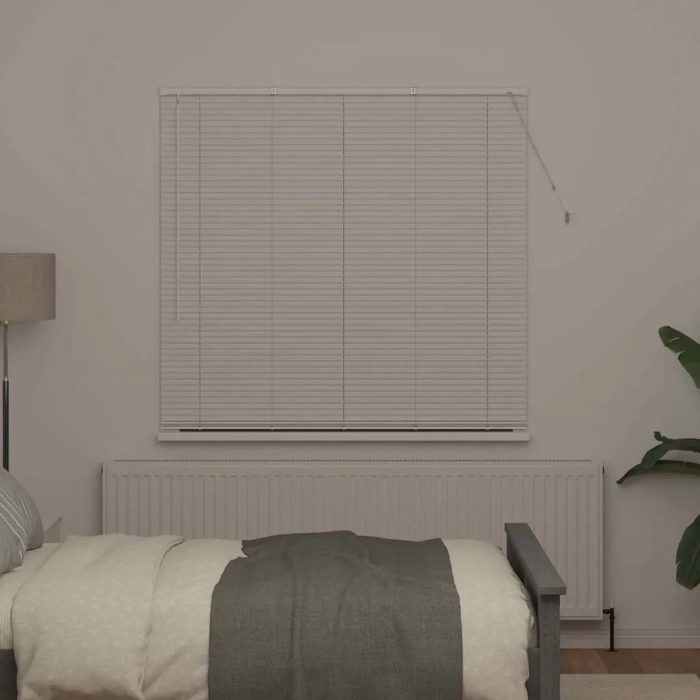 Persiana de Janela com cortinas Outros Manual Branco 80 x 130 cm Alumí