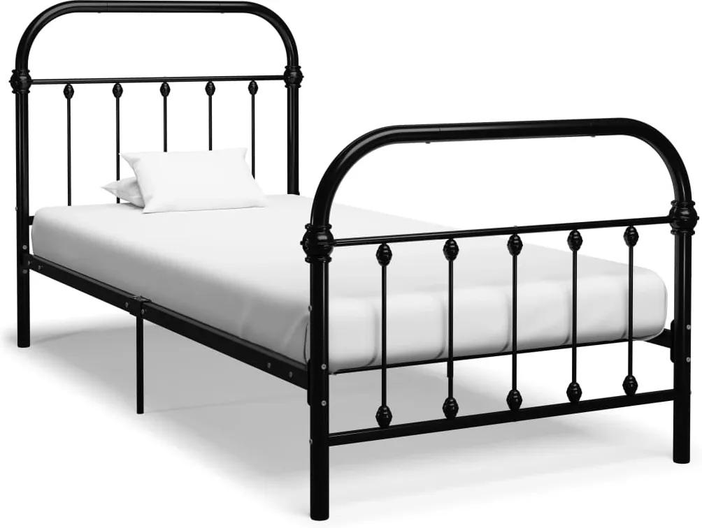 Estrutura de cama 100x200 cm metal preto