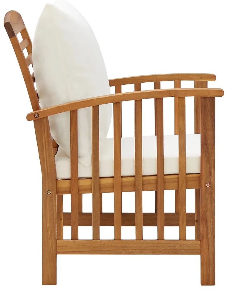 5 pcs conjunto lounge de jardim com almofadões acácia maciça