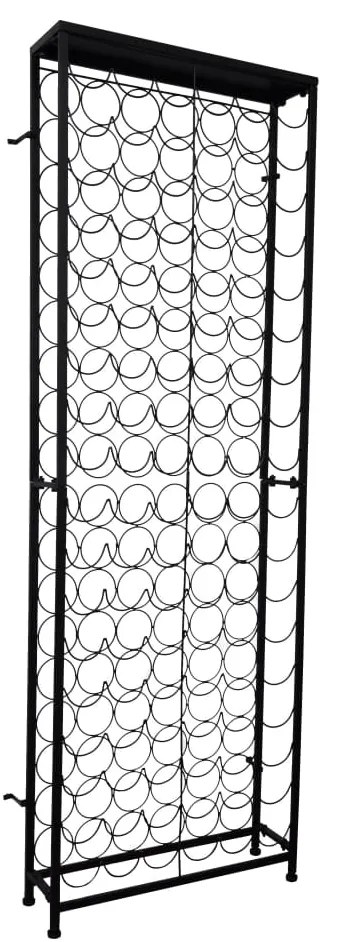 241598 vidaXL Suporte vertical para garrafas de vinho, metal por 108 garrafas