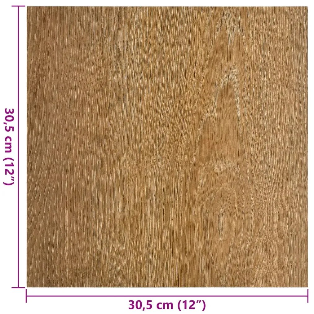 Tábuas de soalho autoadesivas 20 pcs 1,86 m² PVC castanho