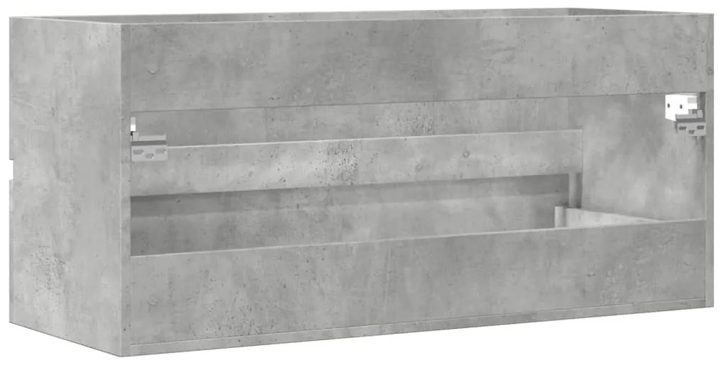 Armário lavatório 100x38,5x45 cm contraplacado cinzento cimento