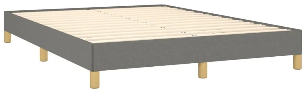 Estrutura de cama sem colchão 160x200 cm tecido cinzento-escuro