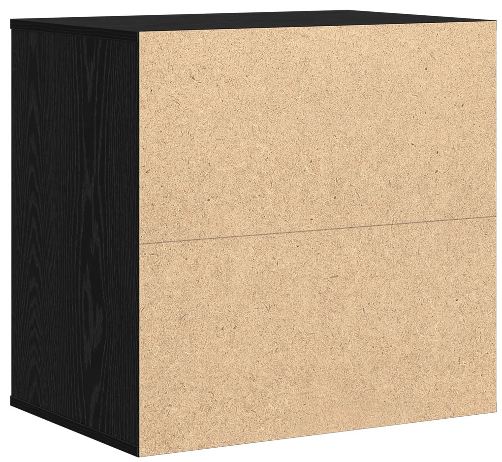 Cômoda de Canto Carvalho Preto 60x41x58 cm Madeira de Engenharia