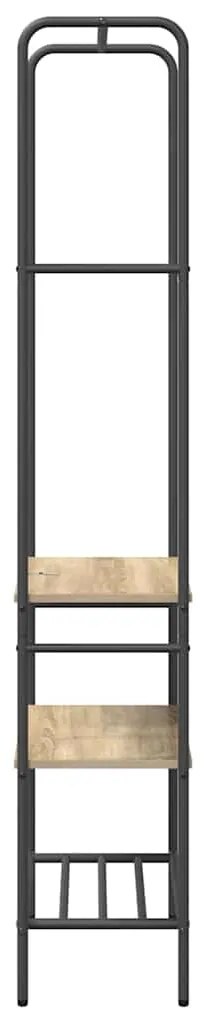 Suporte para Roupas com Prateleiras Carvalho sonoma