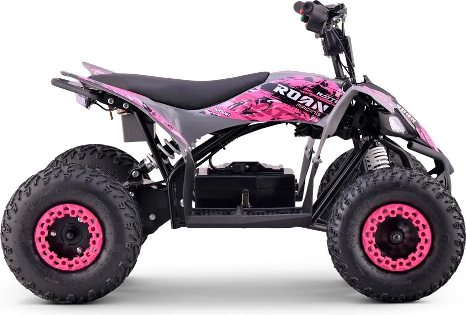 MINI MOTO 4 PARA CRIANÇAS 1000W 36V Roan RATTE C/ Marcha atrás e limitador Rosa