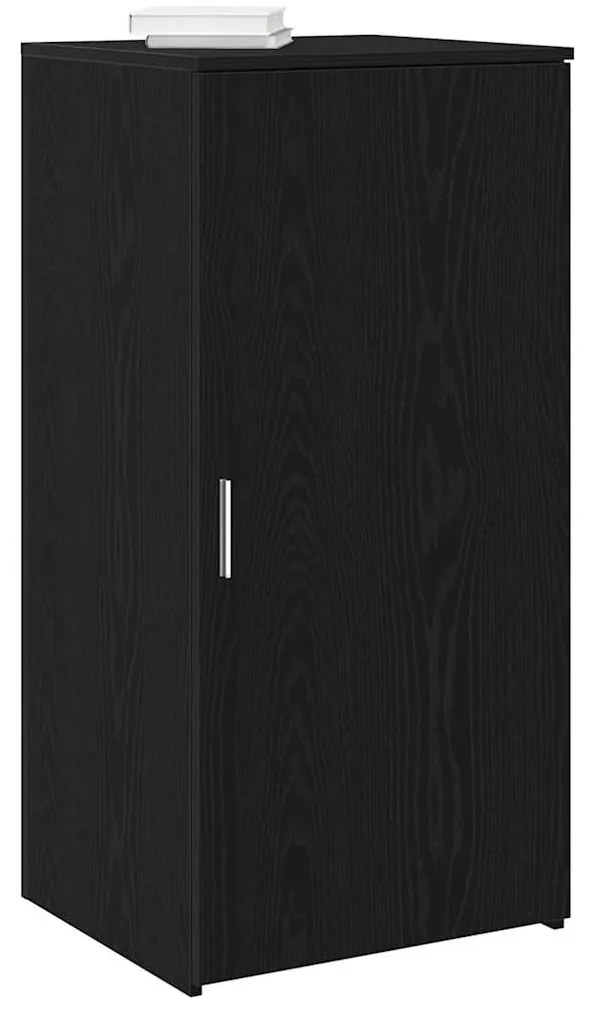 vidaXL Armário de arrumação preto 50x45x103,5 cm madeira projetada