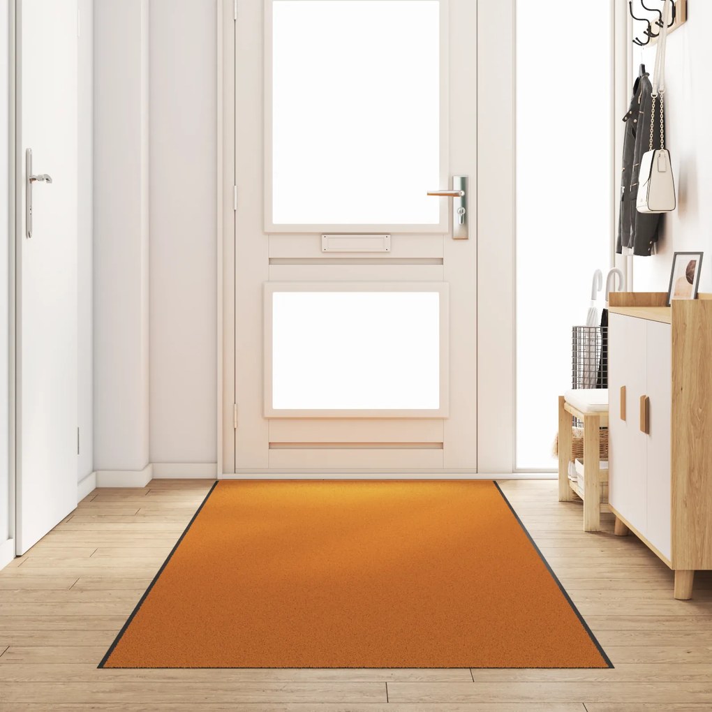 Capacho VidaXL Lavável Laranja 120x350 cm