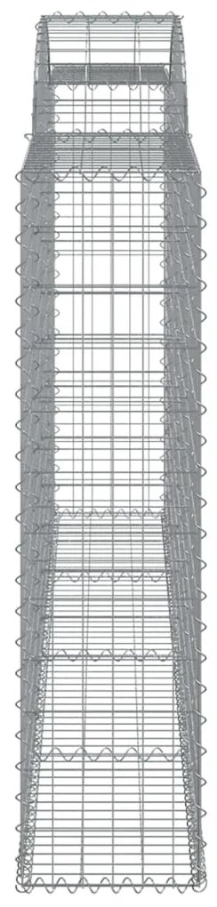 Cestos gabião arqueados 4pcs 300x30x120/140cm ferro galvanizado