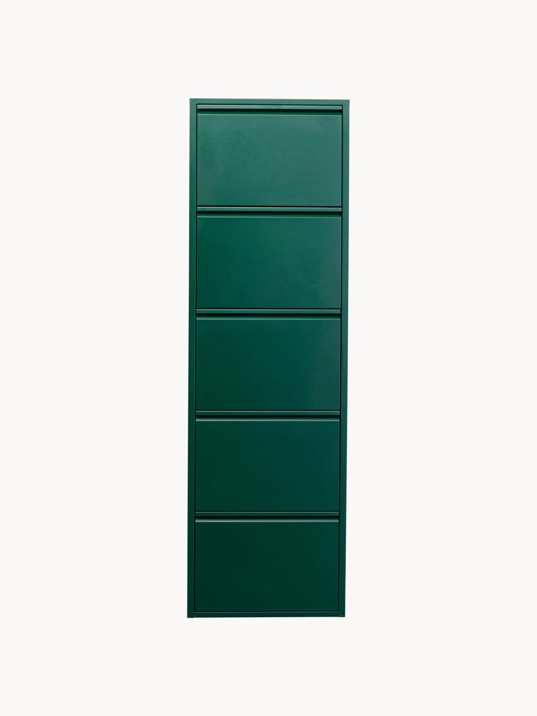 Wall-mounted shoe cabinet Caruso with folding compartments