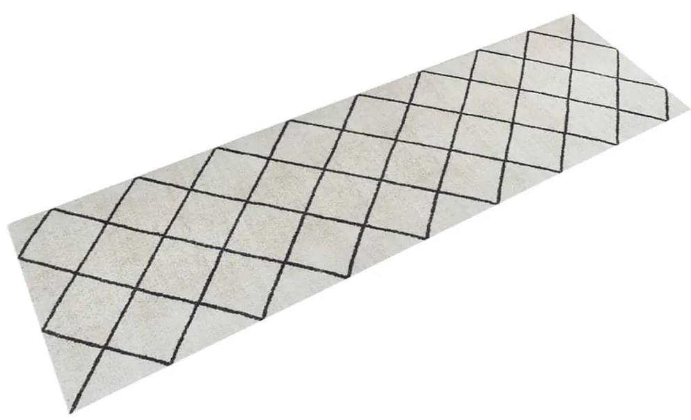 Tapete de cozinha lavável 45x150 cm veludo padrão quadrados