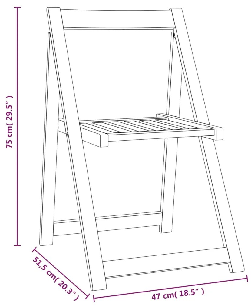 Cadeiras de jardim dobráveis 4 pcs madeira acácia maciça