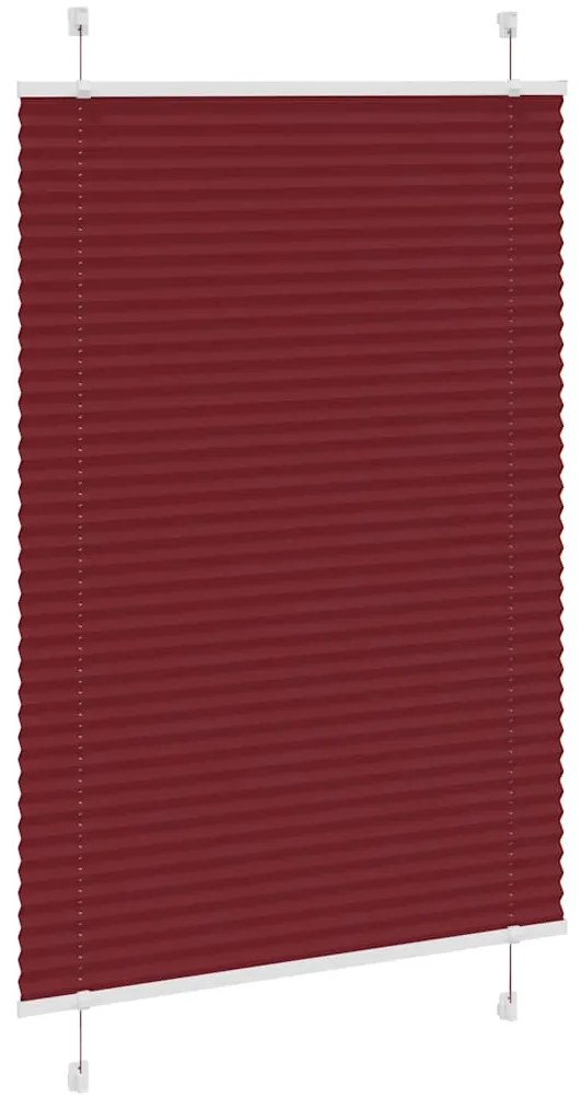 Plissado Cego Bordéus Vermelho 85x100 cm Largura Tecido 84,4 cm
