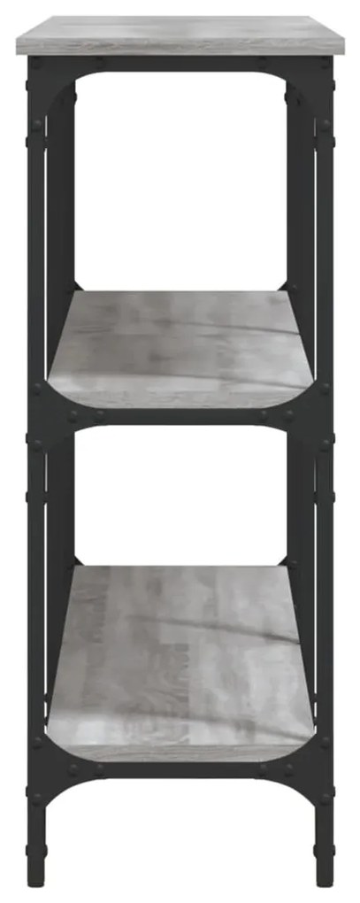 Mesa consola 150x29x75 cm derivados de madeira cinzento sonoma
