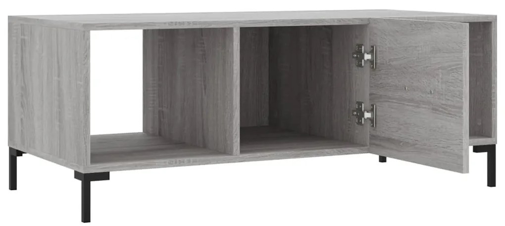 Mesa de centro 102x50x40cm derivados de madeira cinzento sonoma