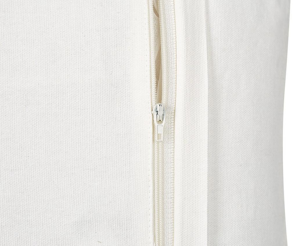 Conjunto 2 almofadas decorativas padrão floral algodão branco e creme 45 x 45 cm NOTELEA Beliani