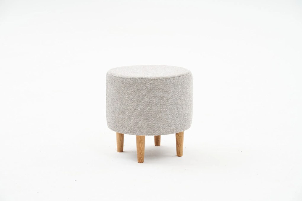 Pouffe Findik Gabbana – Branco – 40x42x40 cm