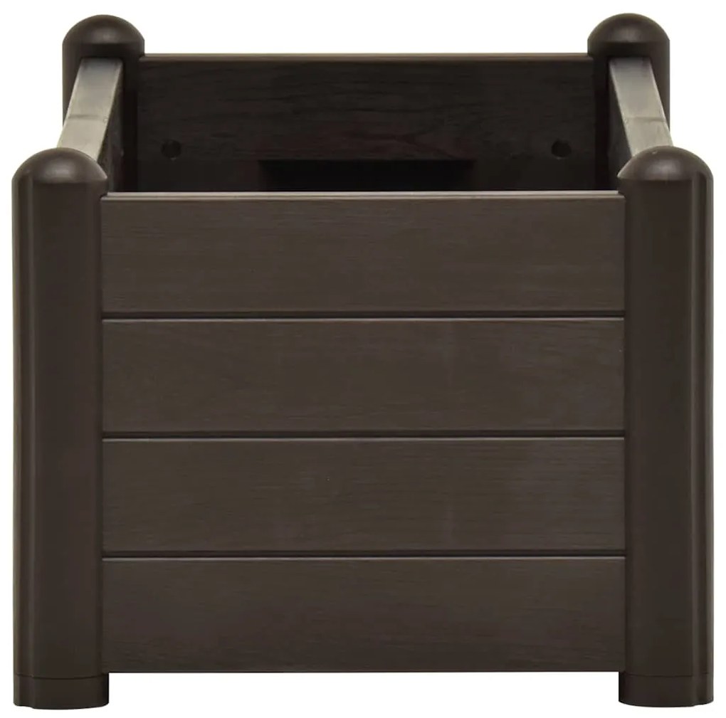 Canteiro elevado para jardim PP 100x43x35 cm moca